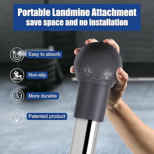 Miniatura 9 de Accesorio de mina terrestre para barra, bomba de barra para prensa, fila, giro, sentadillas divididas, accesorios de goma natural para minas