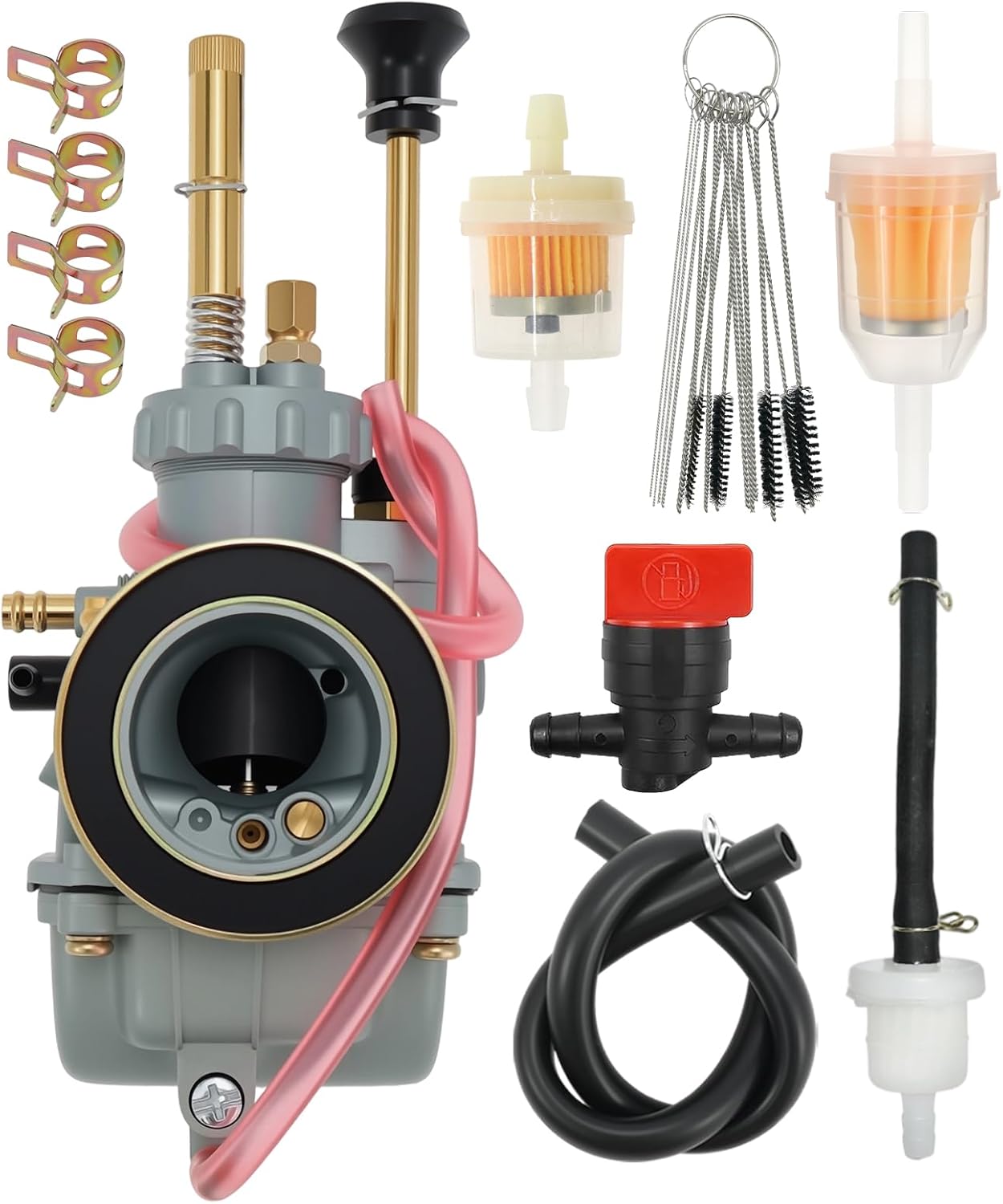 Carbman 16001-1185 Carburetor Set Compatible with Kawasaki KE100 1976-2001 & KM100 1976-1981 Carb