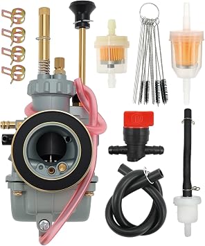 16001-1185 Carburetor Set Compatible with Kawasaki KE100 1976-2001 & KM100 1976-1981 Carb