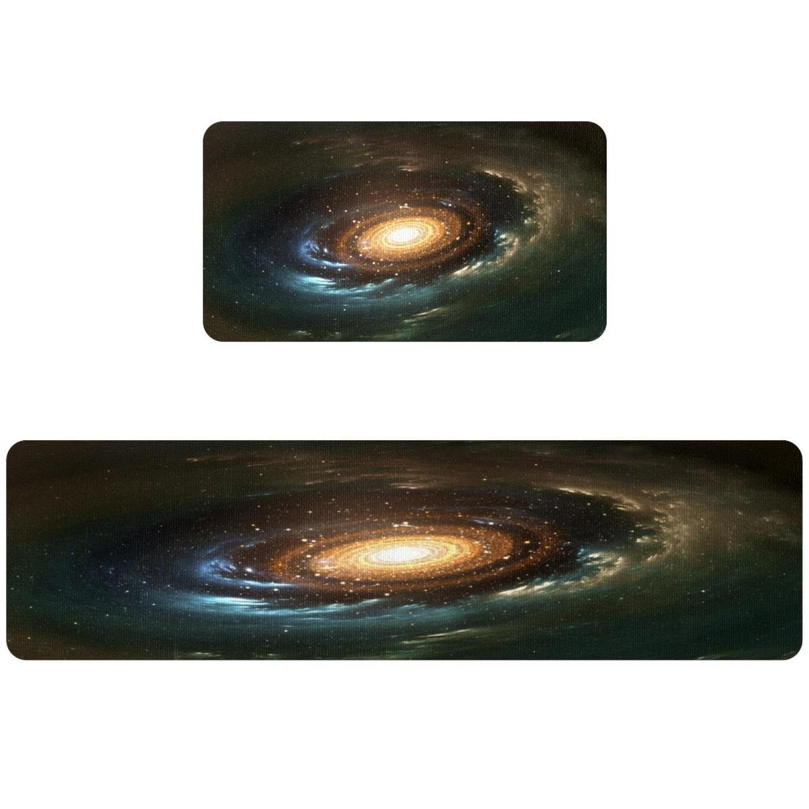 Tapis de cuisine galaxie lavable et lot de tapis de couloir étoiles