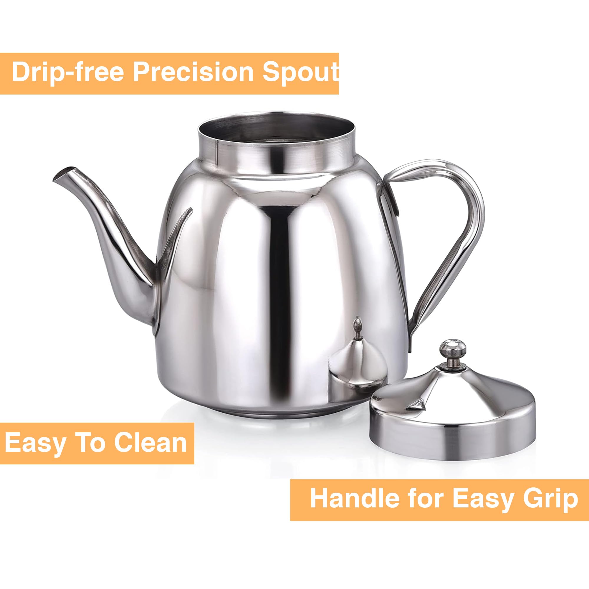 Expresso Stainless Steel Teapot - 1000ml -7