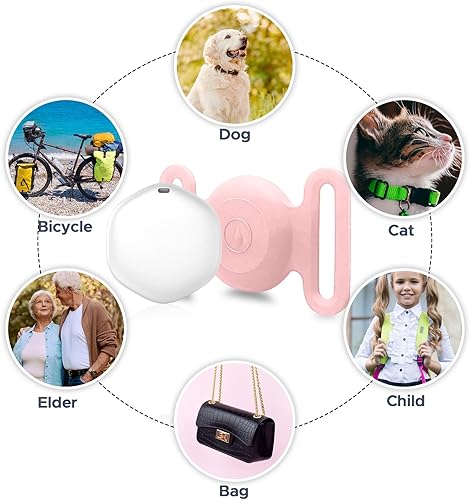 Miniatura 14 de Rastreador GPS para perros, mini rastreador GPS para mascotas con cubierta de silicona, IPX8 impermeable rastreador GPS para niños, sin tarifa