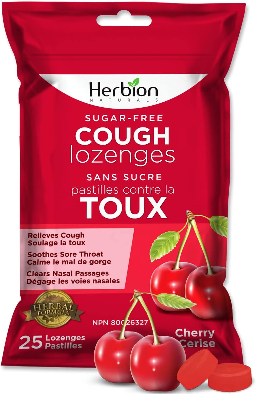 Herbion Naturals SugarFree Cough Lozenges with Natural Cherry Flavour