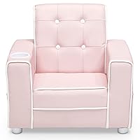 Vista 6 de Delta Children Chelsea Kids - Silla tapizada con soporte para tazas, color rosa
