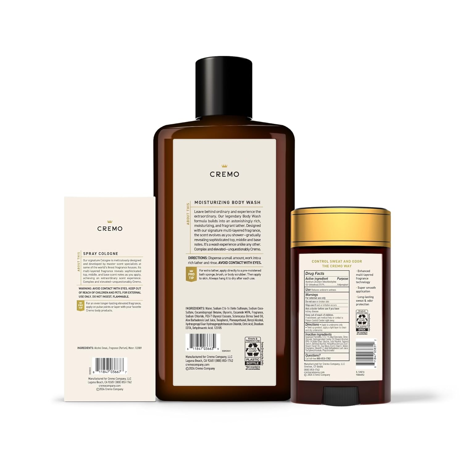 Cremo Mens Cologne Gift Set, Italian Bergamot – Cremo Cologne, Body Wash for Men & Antiperspirant Deodorant | Mens Body Wash Gift Set, Perfume for Men, Shower Gel, Gifts for Him, Full Size - Image 7