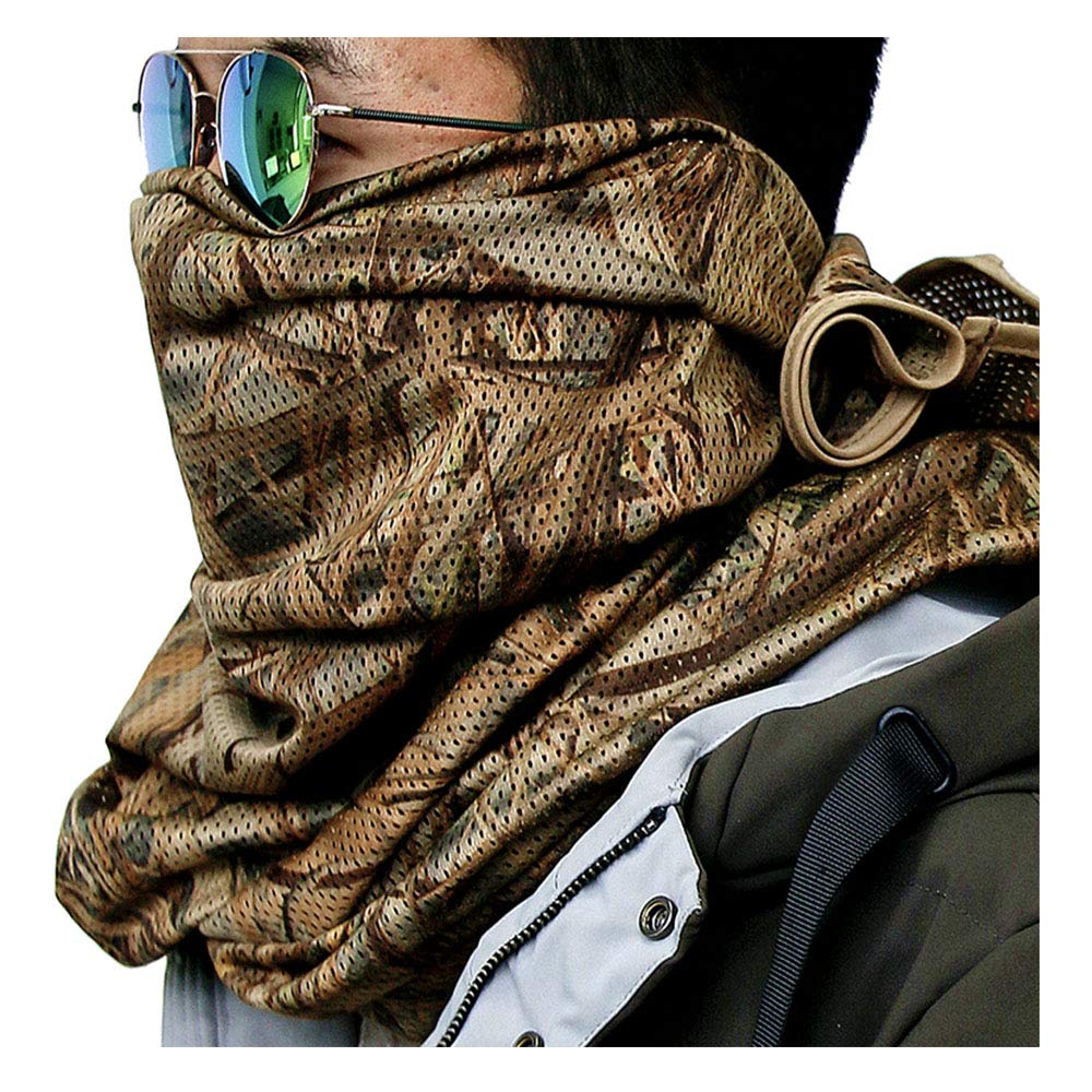 Namvo Pañuelo táctico de Secado rápido para la Cabeza con Red de Malla de Camuflaje Protección contra la Arena a Prueba de Viento para Deportes al Aire Libre Caza en el Desierto Ciclismo (Multicam)