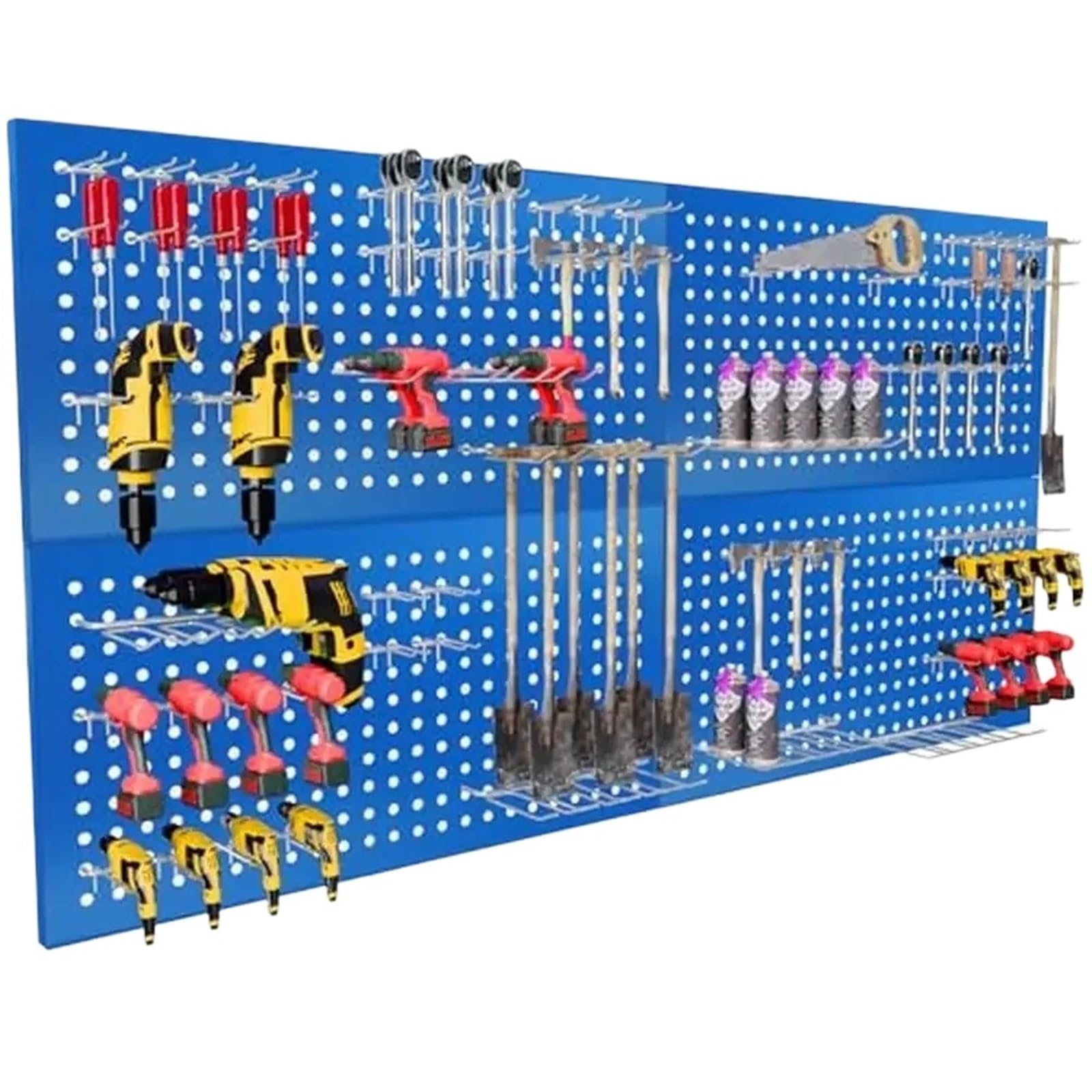 RUWLFE Metal Pegboard Panels Steel Wall Organizer Garage Tools for Wall Organizer