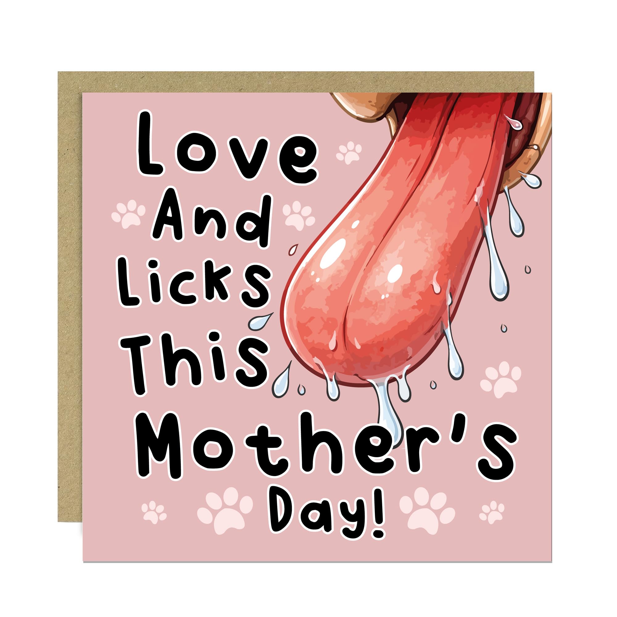 RED OCEAN Funny Mothers Day Card From The Dog Amusing Mother's Day Card For Dogs Owner Gift For Dog Mum Hilarious Happy Mother's Day Cards For Pet Parents