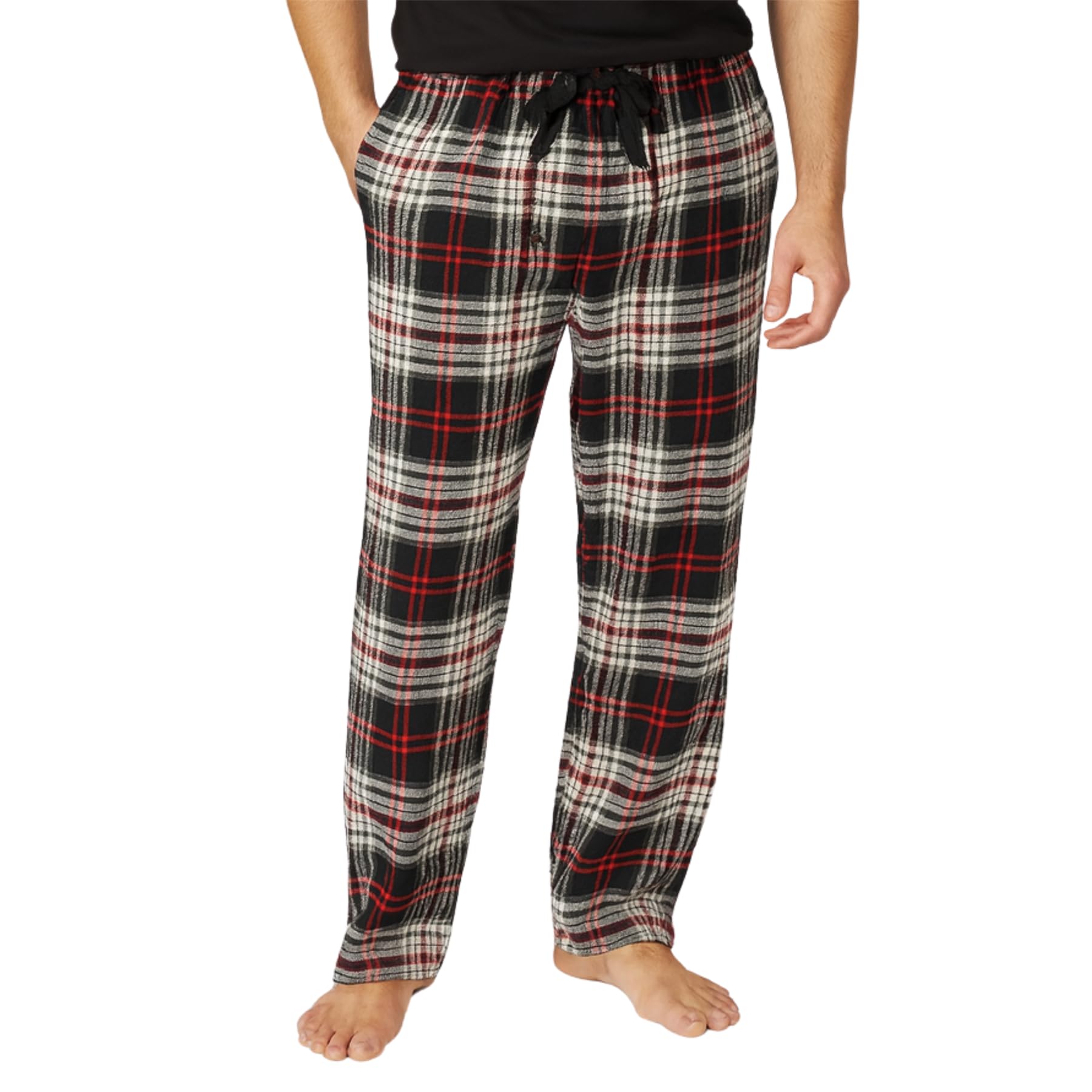 Style It Up Men's Burgundy Fleece Flannel Pyjama Set Lounge Top Pants Pjs Pajamas Nightwear Gift Warm, (, Xxl)