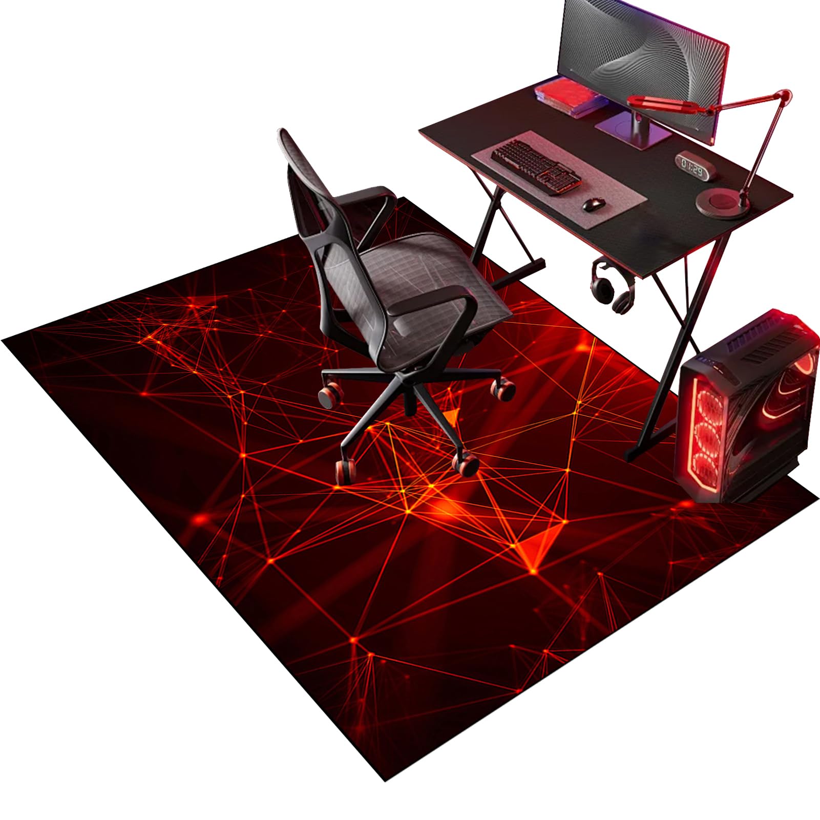 Lxsdgvzd B-103 Heavy Duty Office Gaming Chair Mats For Carpeted And Hardwood Floor, Office Chair Mat For Carpet, Desk Chair Mat For Carpeted Floors, Floor Protectors For Rolling Chairs, Protector Rug 90 X 120 Cm