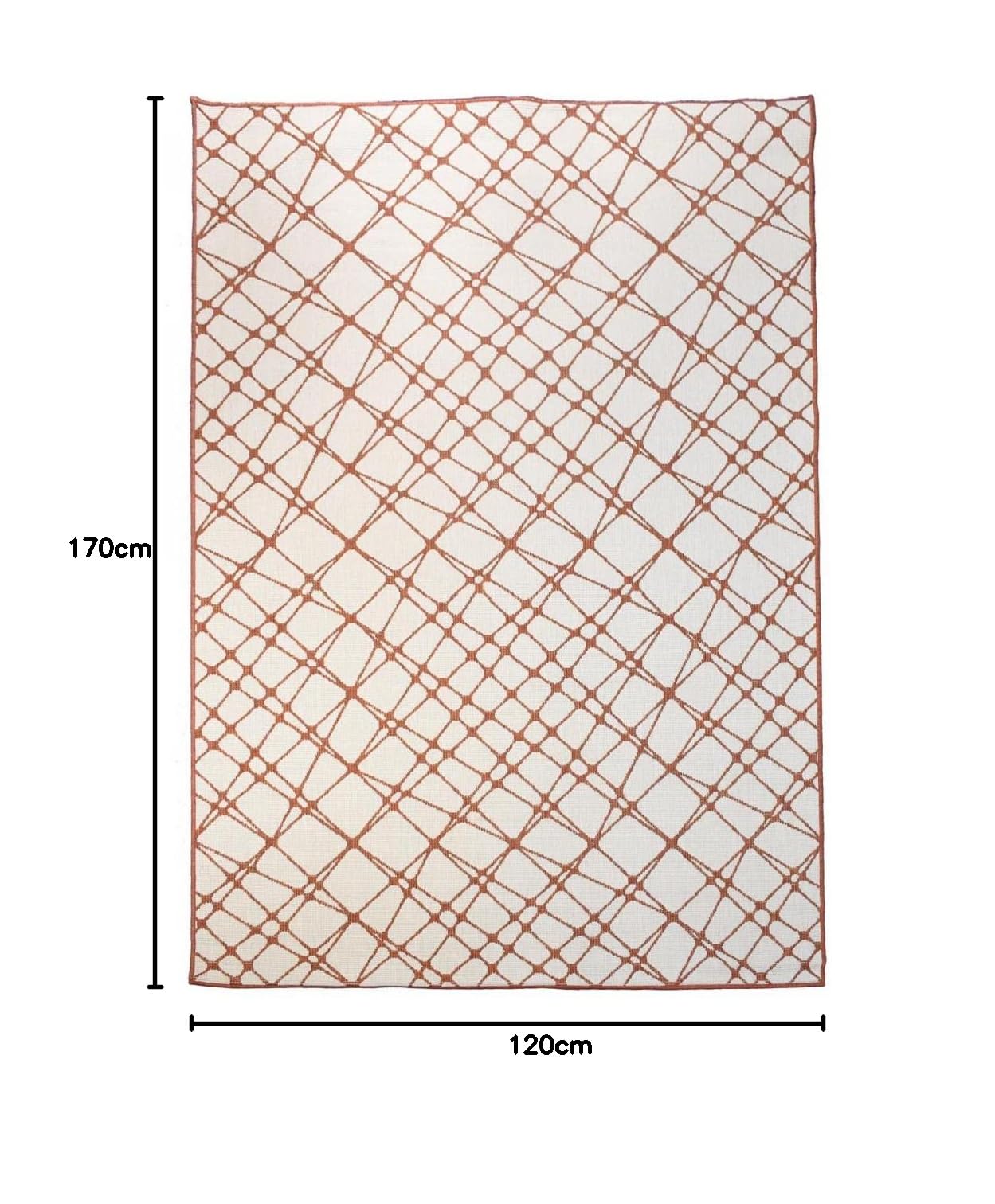 Dywan zewnętrzny 120x170 cm Prostokątny EXT DORBA dwustronny brązowy, taras, ogród nadaje się do ogrzewania podłogowego