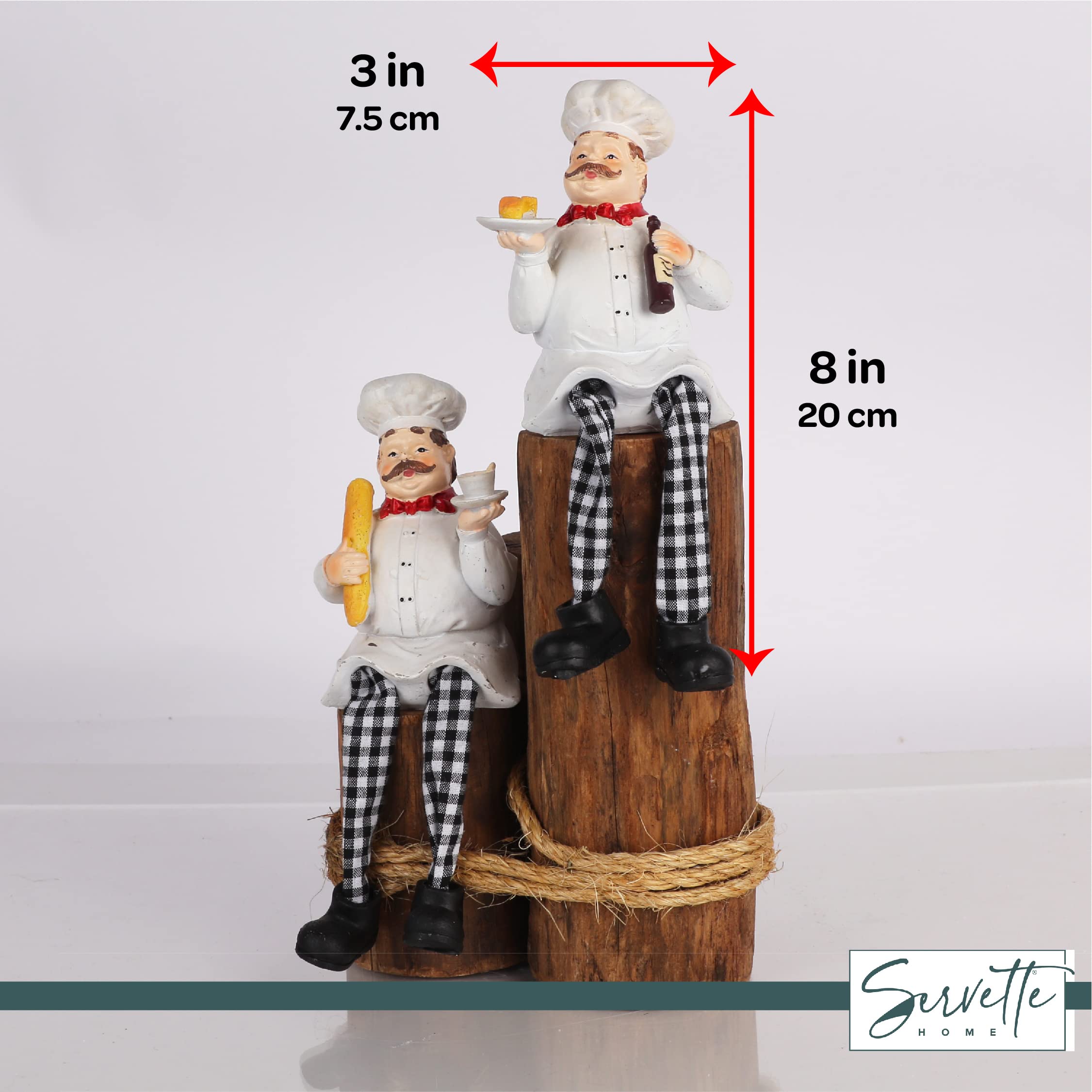 置物 chef Amazon.com: BLWOTMOR Chef Figurine Serving Tray and Rack