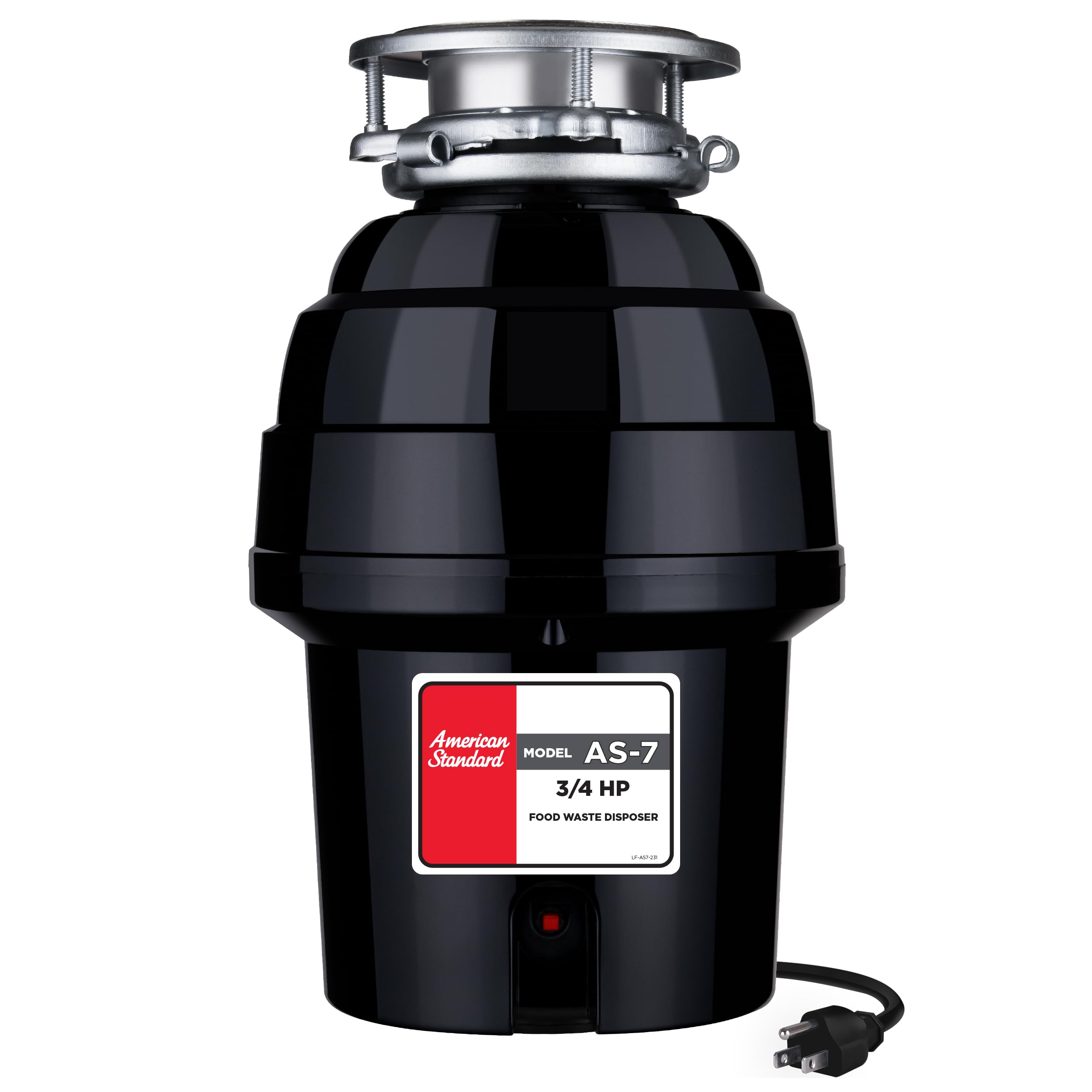American Standard 10-US-AS-7 Garbage Disposer, 3/4 HP Deluxe, Black