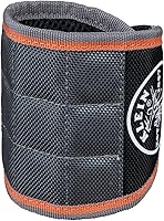 Vista 12 de Klein Tools 55895 Magnetic Wristband, Tradesman Pro Tool Wristband Holds Wire Connectors, Screws, Nails, Drill Bits, With Breathable Mesh