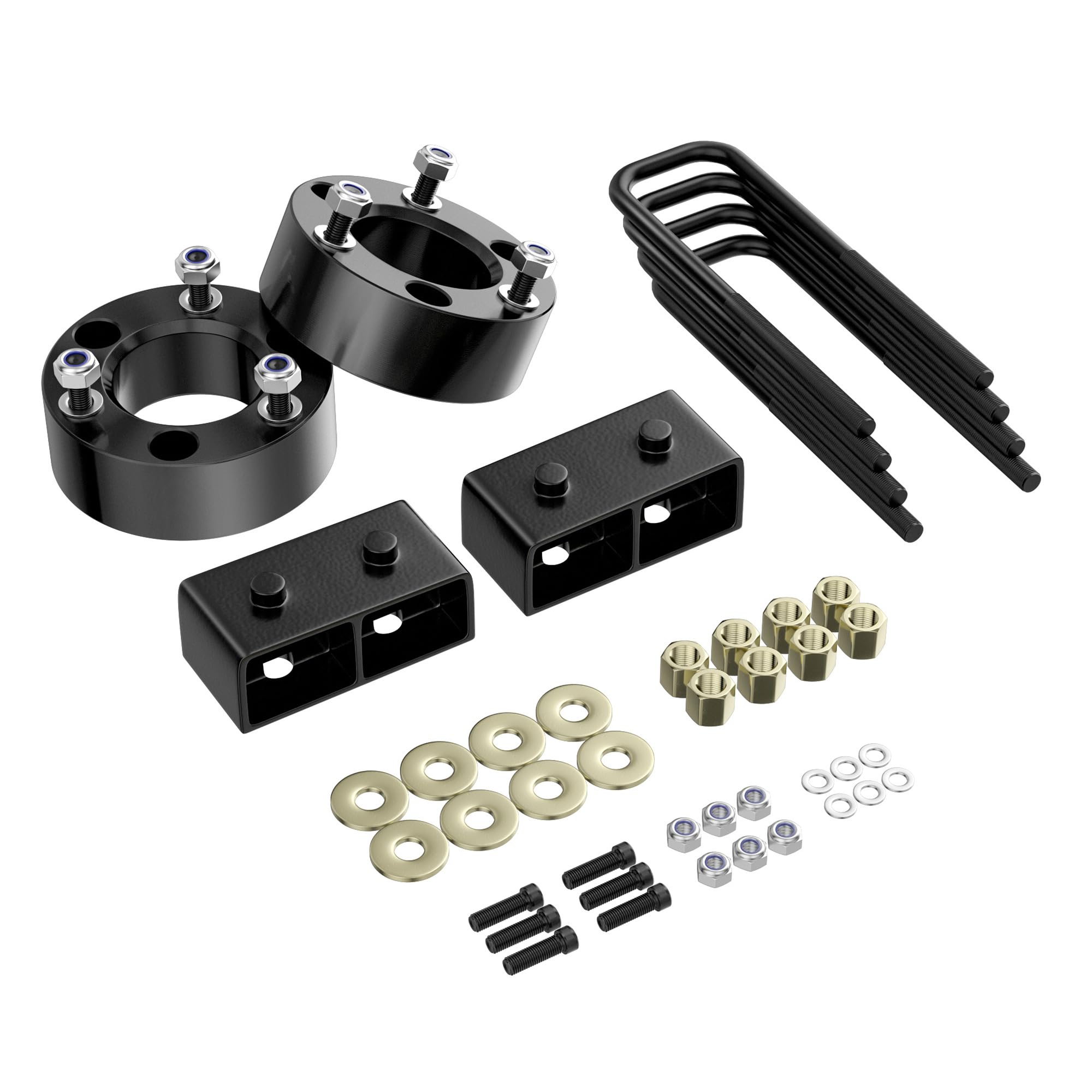 Richeer Leveling Lift Kit for 2004-2020 F150, 3" Front and 2" Rear Leveling Lift Kit Raise Your F150, 3"+2" Strut Spacers Height for 2004-2020 F150 2WD 4WD