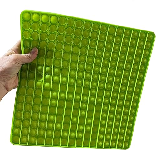 Miniatura 7 de 1 juego de burbujas jumbo de 12 x 12 pulgadas con 256 burbujas para reventar, juguete de silicona Push Poke Bubble Wrap Fidget Toy - Cuadrado -
