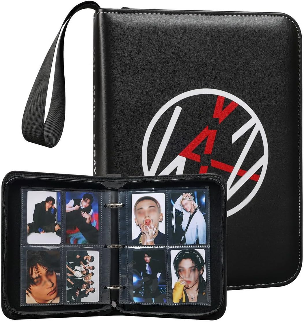 Photocards Binder, 4 Pocket 440 Card Collection Binder, Album Photocard Holder for Stray Fans Gifts Merch
