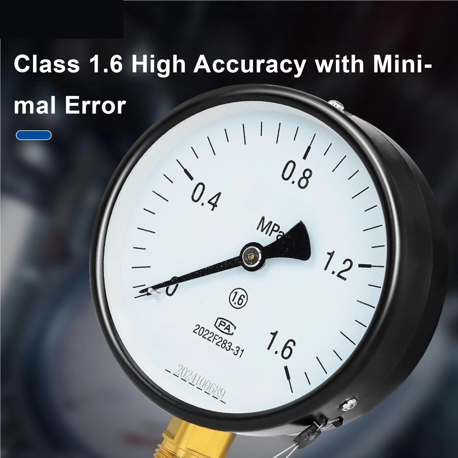 General Industrial Pressure Gauge Y‑100 Bourdon Tube Vacuum Negative Pressure Range 0‑1.6 MPa G1/2 G1/4 / NPT1/2 Thread(G1-2,0-0.6Mpa)