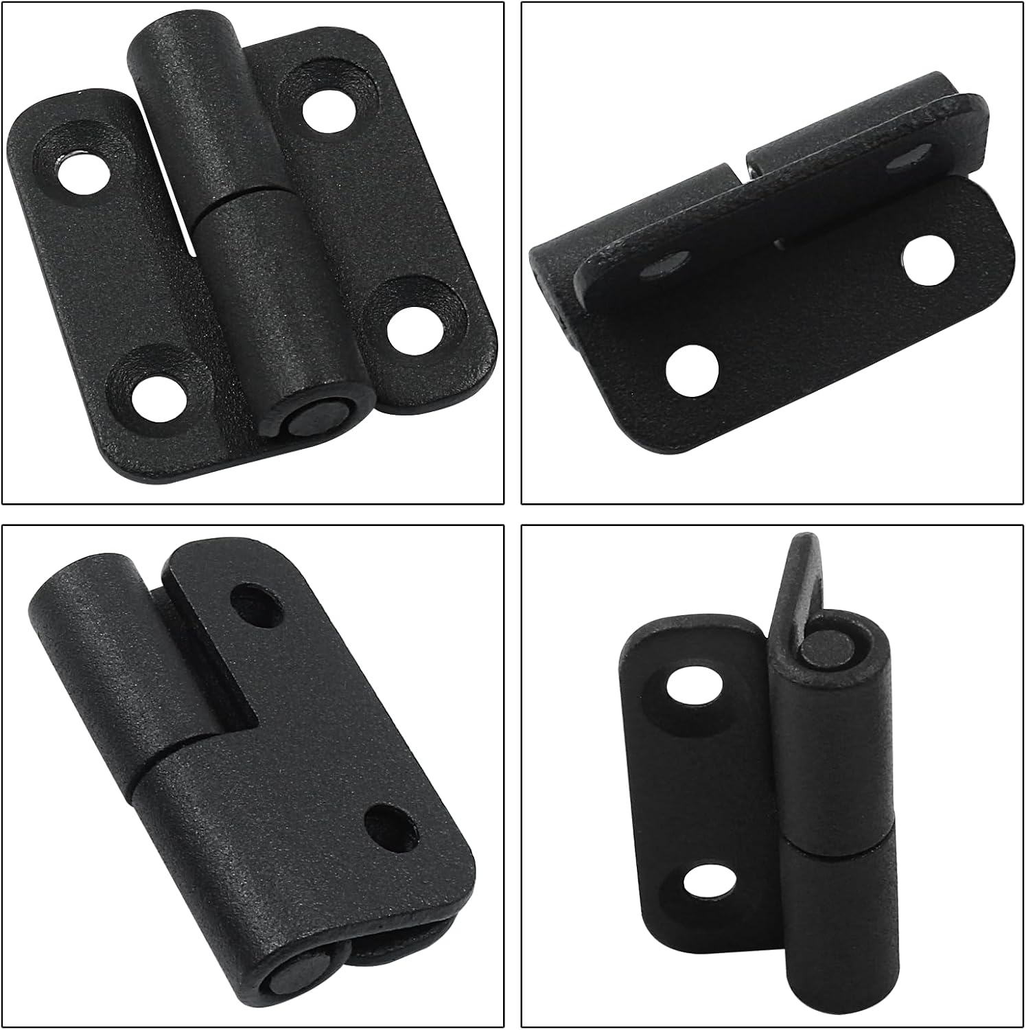 2 PCS Black Stainless Steel Lift Off Hinges - 37x34x2 Detachable Slip Joint Small Flag Hinges for Doors, Left Handedness Options(Left Turn)