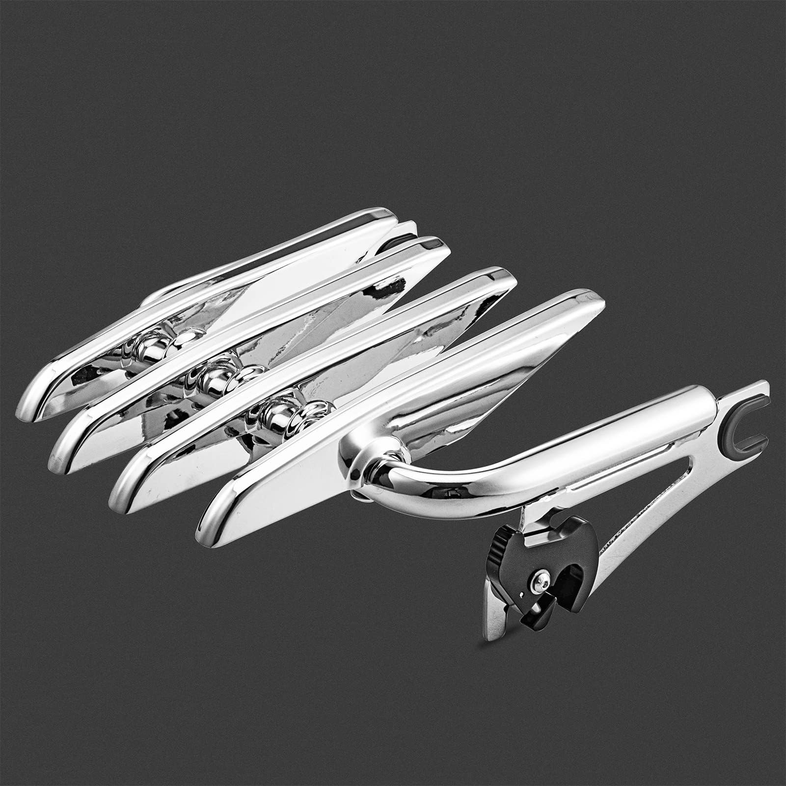 Dasen Stealth Luggage Rack Detachable Compatible with Harley Touring Road King Electra Glide Road Glide Street Glide 2009-2024 Chrome