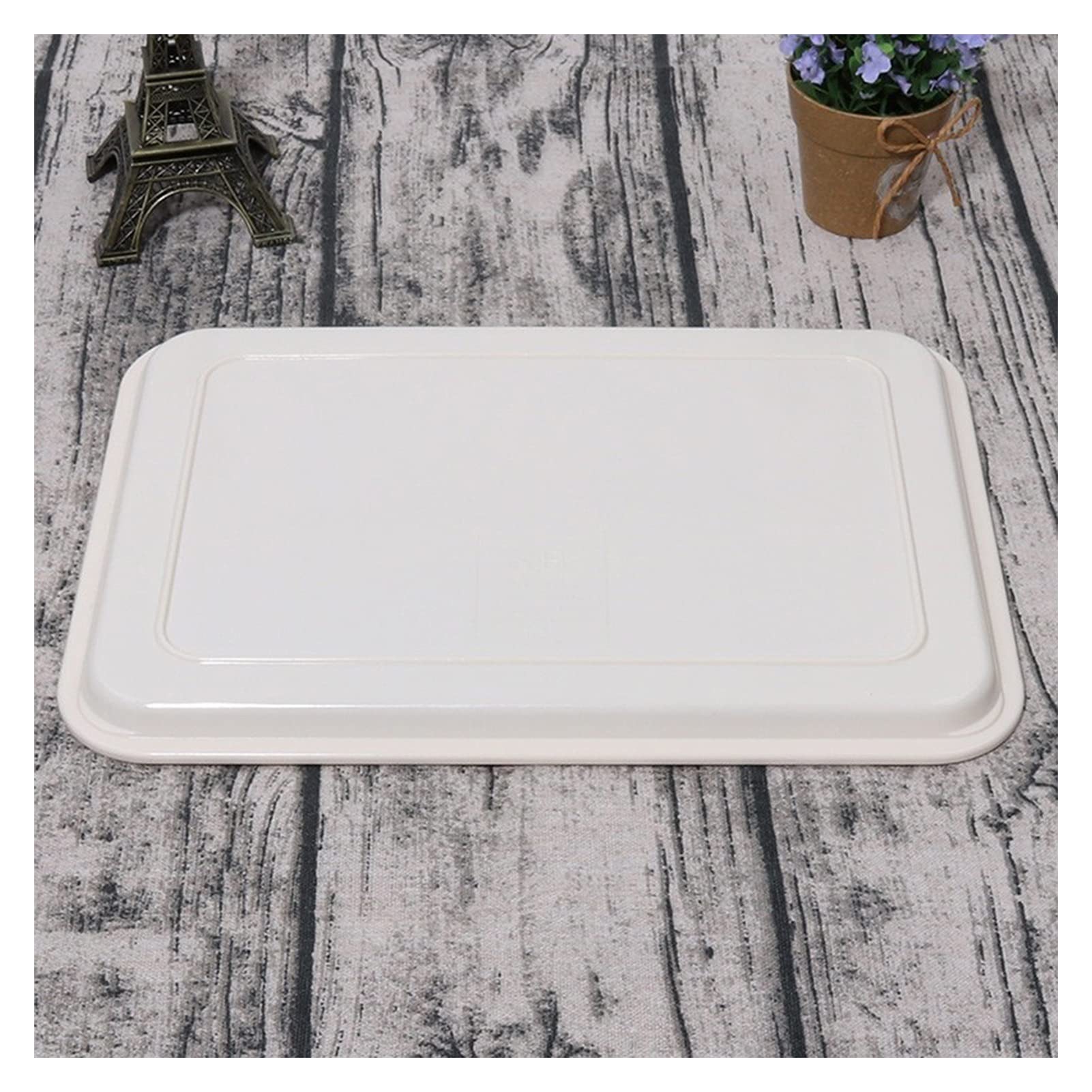 Bandeja Bandeja de Servir y Bandeja, Resina Rectangular Sirva la Bandeja de bocadillos, Bandeja de Desayuno, decoración de Granja con Estilo Sirviendo Platos Bandejas para Servir Comida(M)
