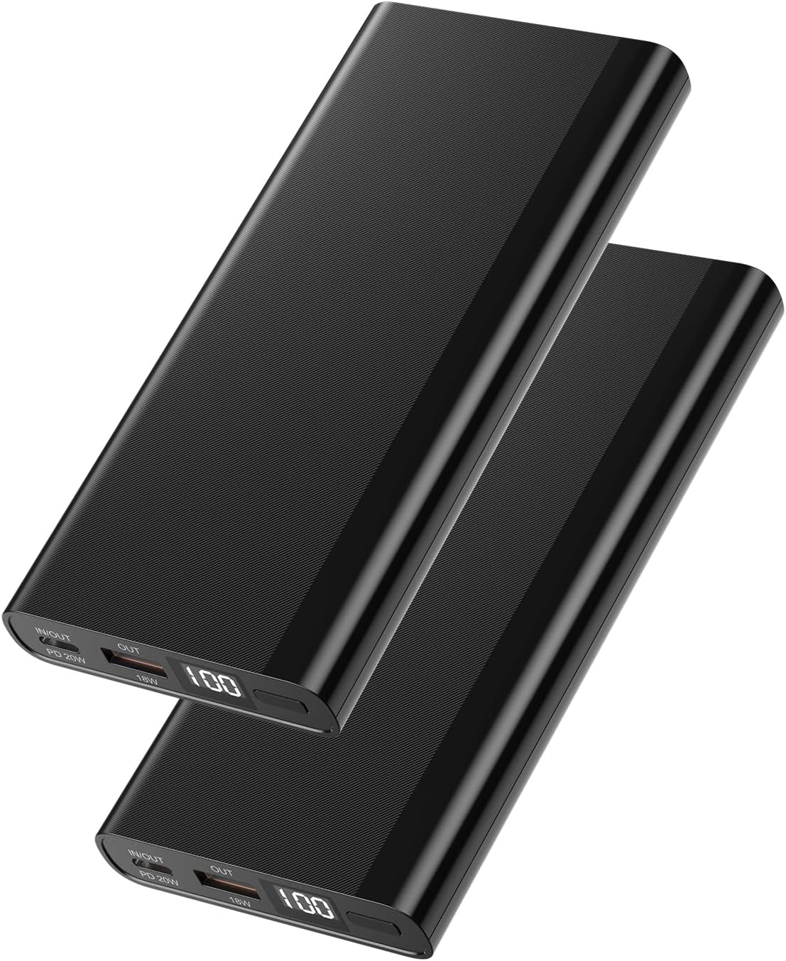 FOCHEW Portable Charger, 2Pack 20000mAh Power Bank Ultra