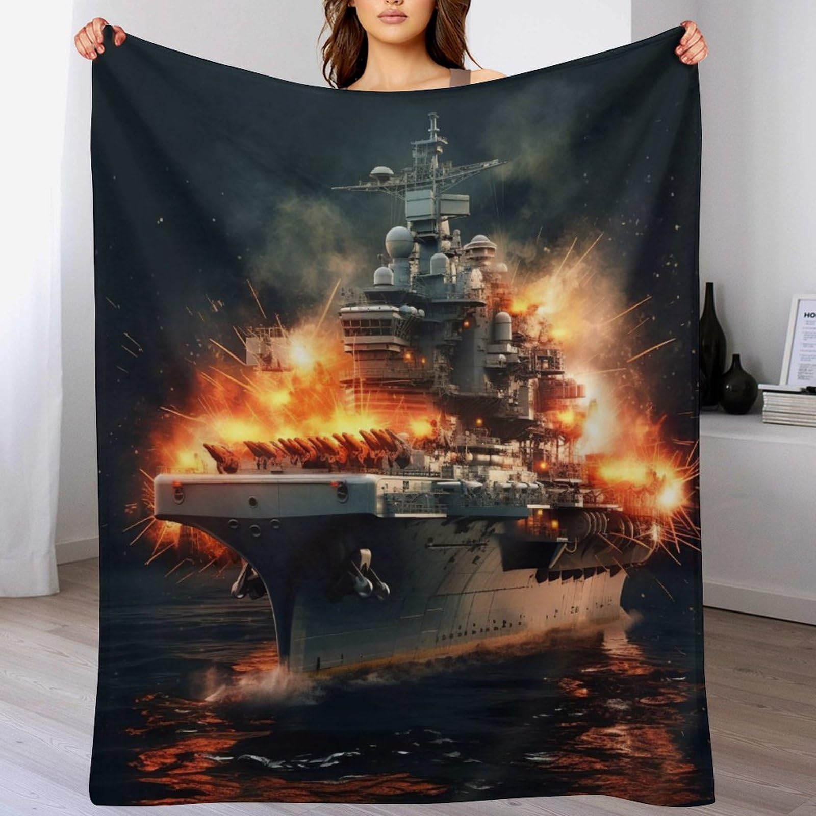Manta de forro polar para sofa y tardes de pelicula en el salon familiar 100x130cm