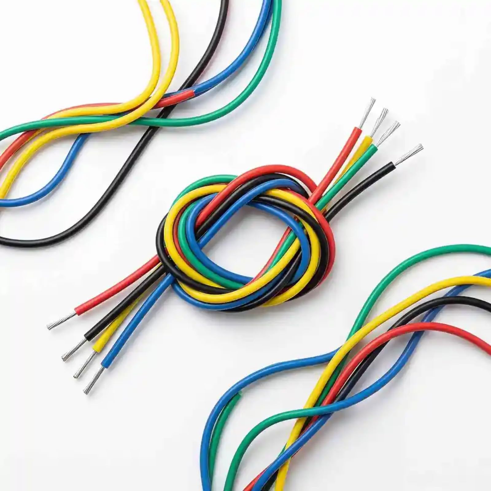 Elastyczny kabel silikonowy 5 kolorów pokrywy 5x1,5m/5x3 metry /5x5m18/20/22/24/26/28 AWG (3 metry x 5 rolek; 20 AWG)