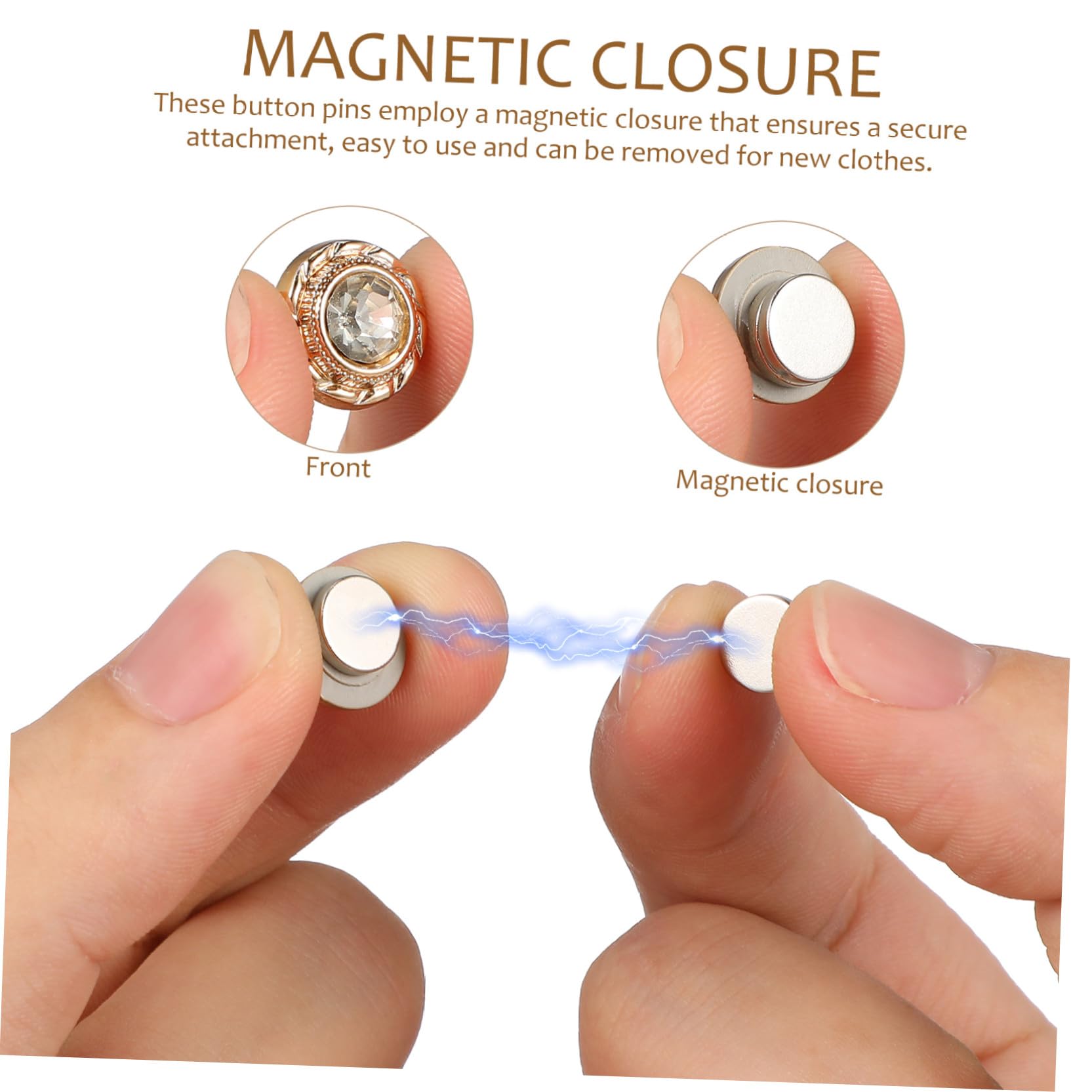 Tofficu 40stücke Magnetische Hijab-nadeln No Sew Knöpfe Sicherheitsnadeln Magnetische Blusenknöpfe Für Kopftücher Und Kleidung Sicherer Halt Einfache Anwendung Stoffschonend