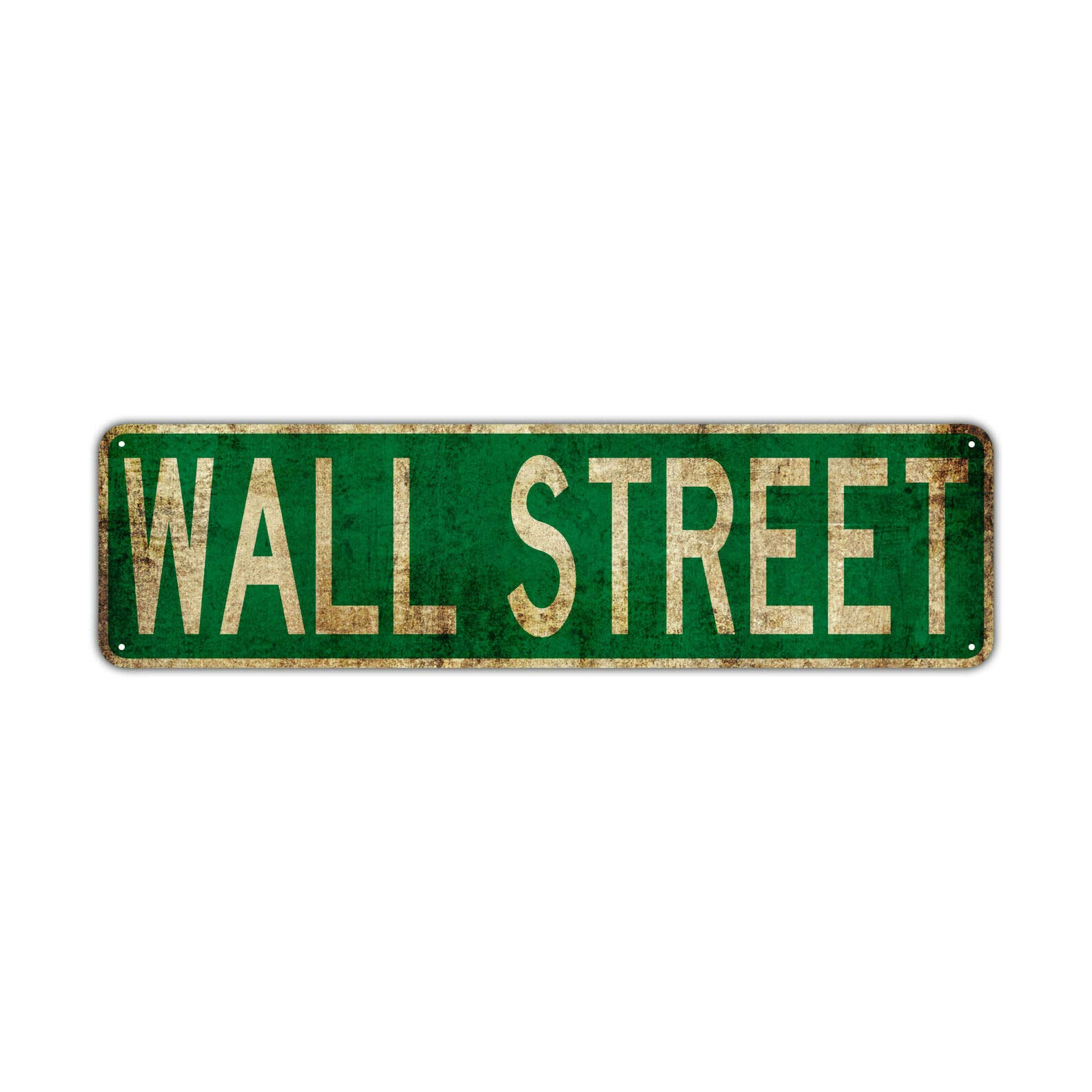 HOUVSSEN Wall Street Decor Wall Shop Man Cave Bar Street Rustic Vintage Retro Metal Sign Fun Metal Sign 4x16 Inch Vintage Plaque Handicraft Best Gift Metal Tin Sign
