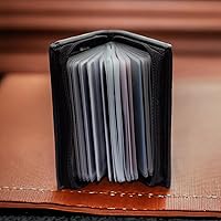 Vista 2 de Leatherboss - Tarjetero y portarretratos con cremallera completa, Negro -, Compacto