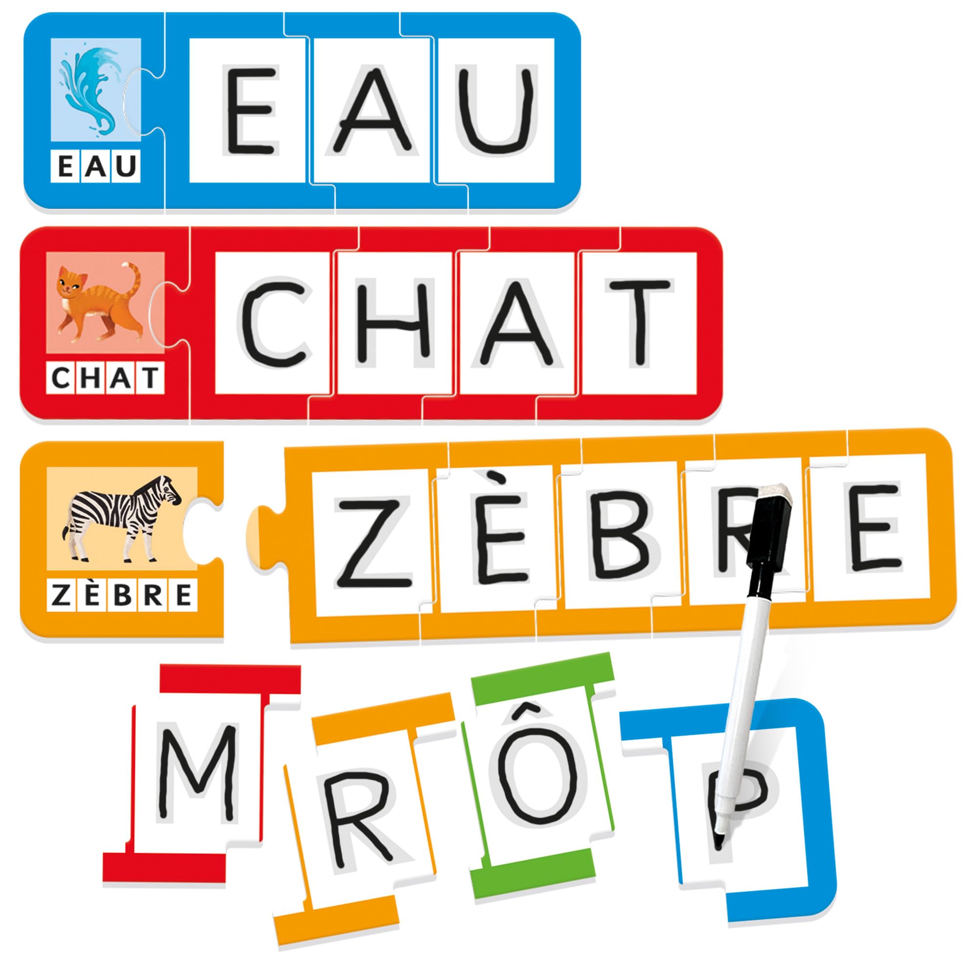 HEADU Lettres en Fête - Le Loto des Mots À Écrire Et Lire | Jeu Educatif 3-6 Ans, Made in Italy