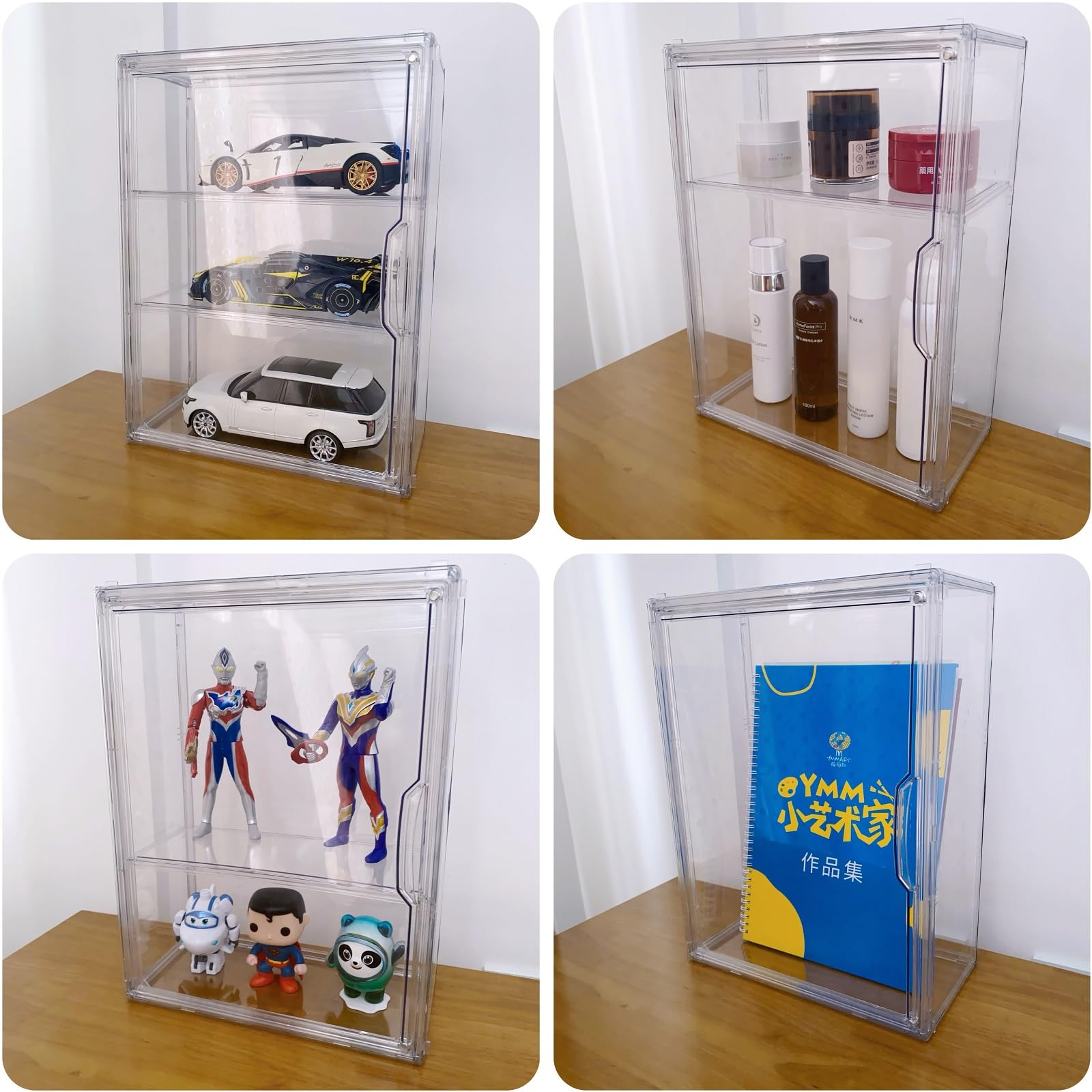 Boîte De Présentation Acrylique Transparente – Pour Figurine, Modèle Réduit – Stand Inclus