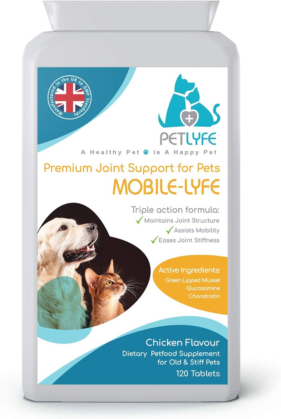 Petlyfe Hip Joint Support x120 Supplements for Stiff Old Dogs, Joint
