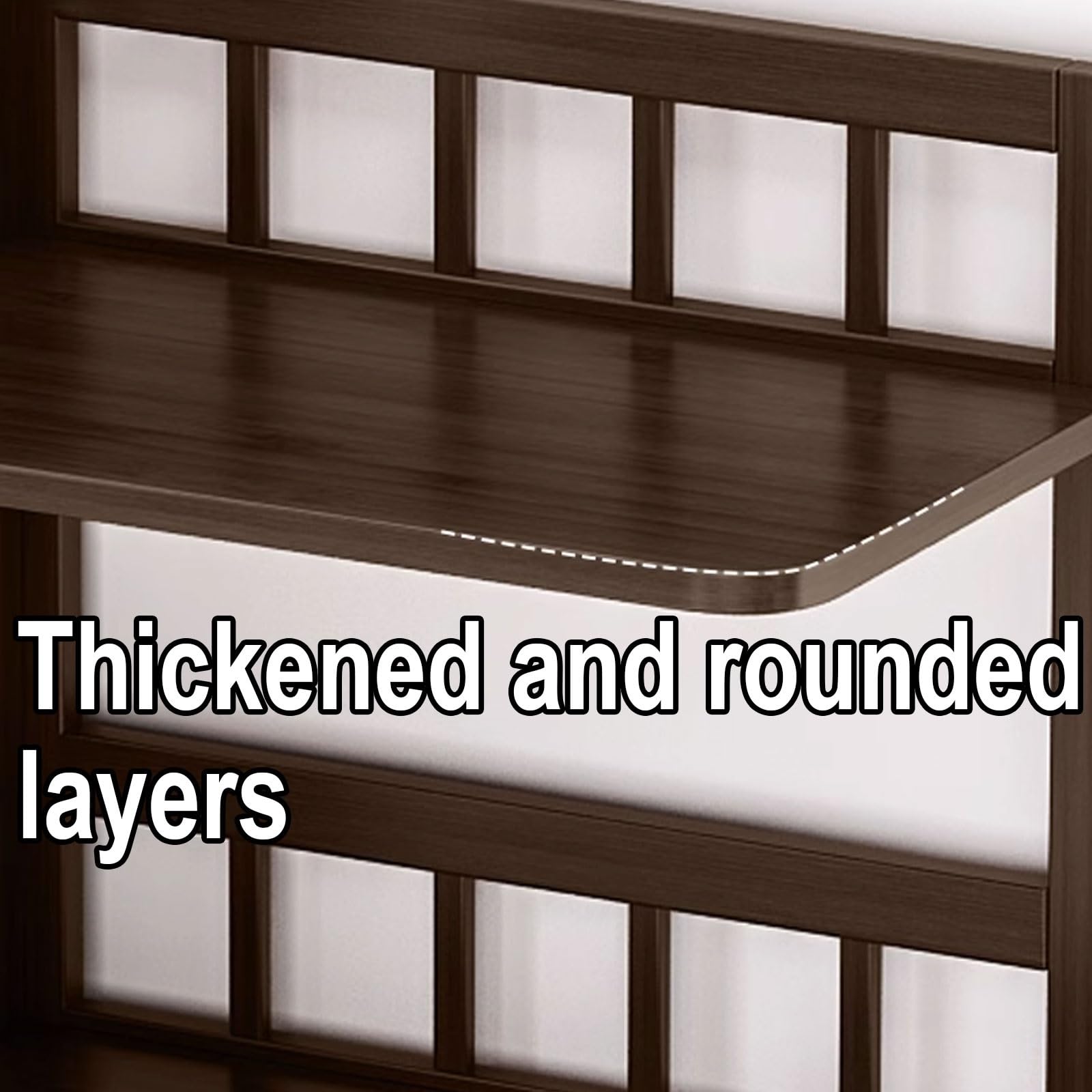 Eckschrank Klein Belastbar Bis Zu 60 Kg Bambusmaterial Freistehender Eckschrank Mehrere Speicheroptionen Top Zaun Lagerung für Wohnzimmer, Heimbüro, Flur(Brown,50 * 30 * 121CM)
