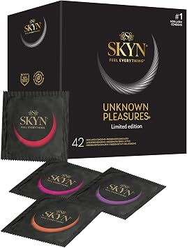 SKYN Unknown Pleasures Pack of 42 Smooth and Textured Latex Free Condoms