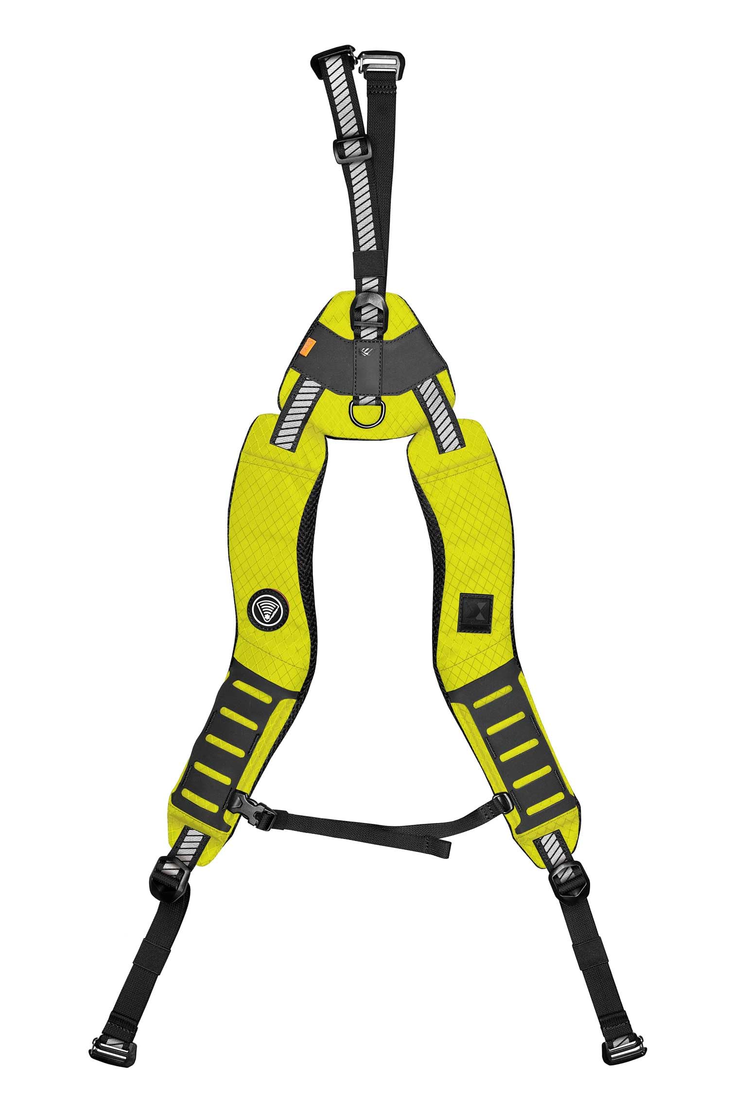 Diamondback Deluxe Suspenders for Tool Belts - Adjustable for 4"- 6" Belts, Hi Viz Yellow, Medium-Large