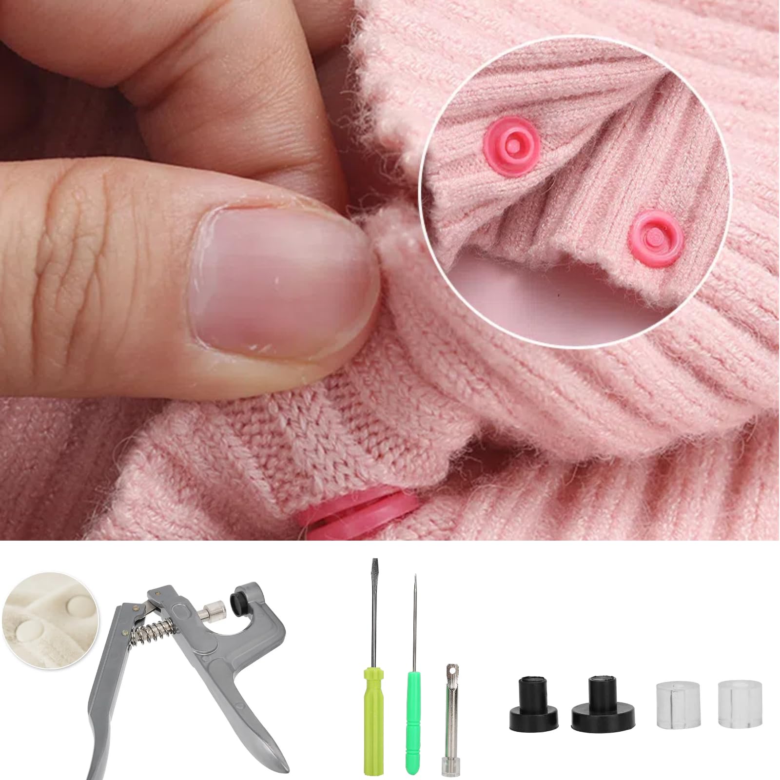 YOS Outil À Main Pour Boutons-Pression En Plastique 360 Ensemble De