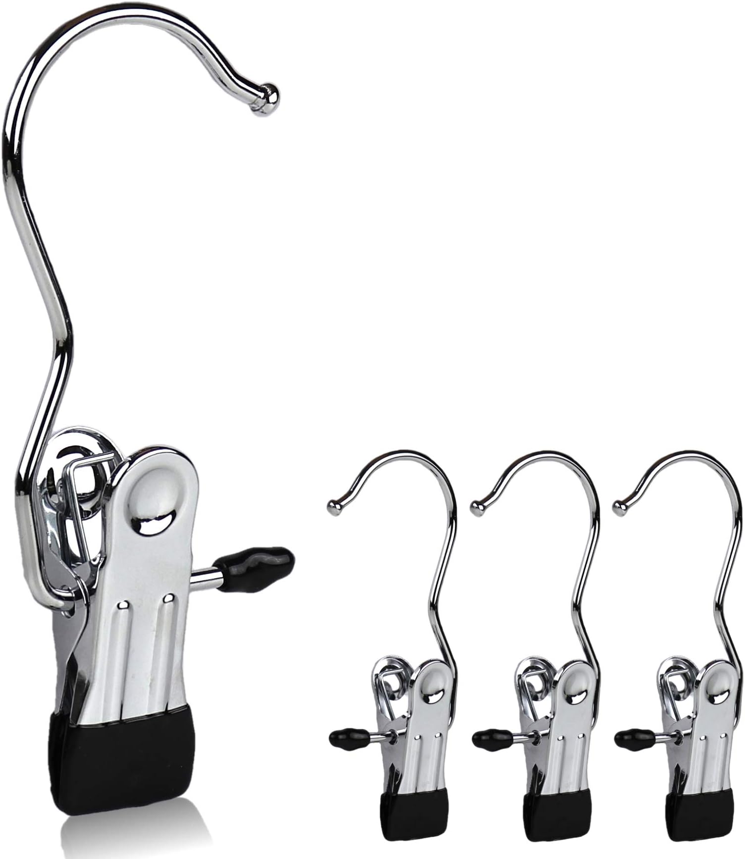 The Hanger Store 10 Single Clip Metal Coat Hangers for Scarf, Belt, Gloves, Shoes, Garments, Clothes