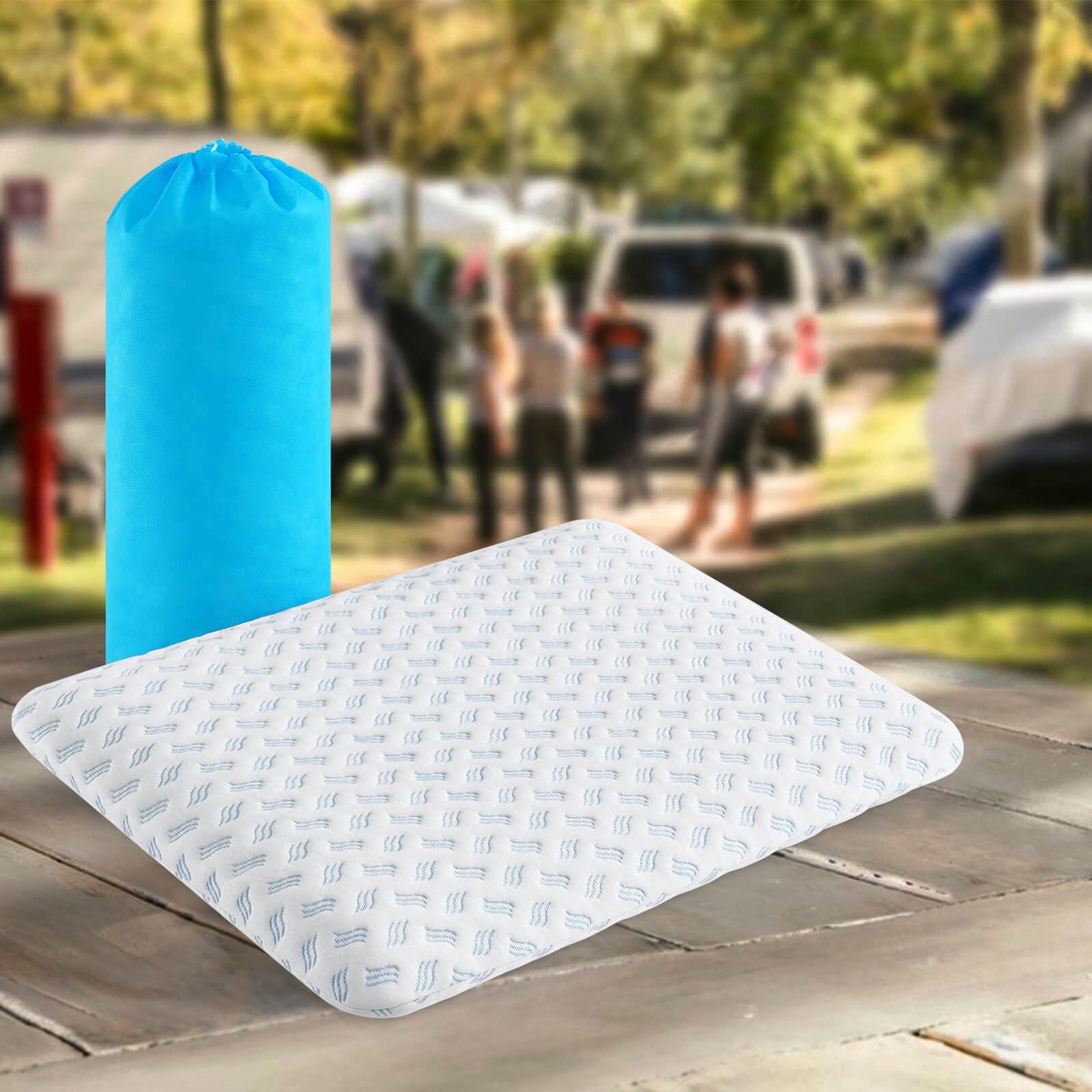 Thin Pillow 2.75", Cooling Memory Foam Pillow Portable for Stomach Sleeping, Slim pillow w...