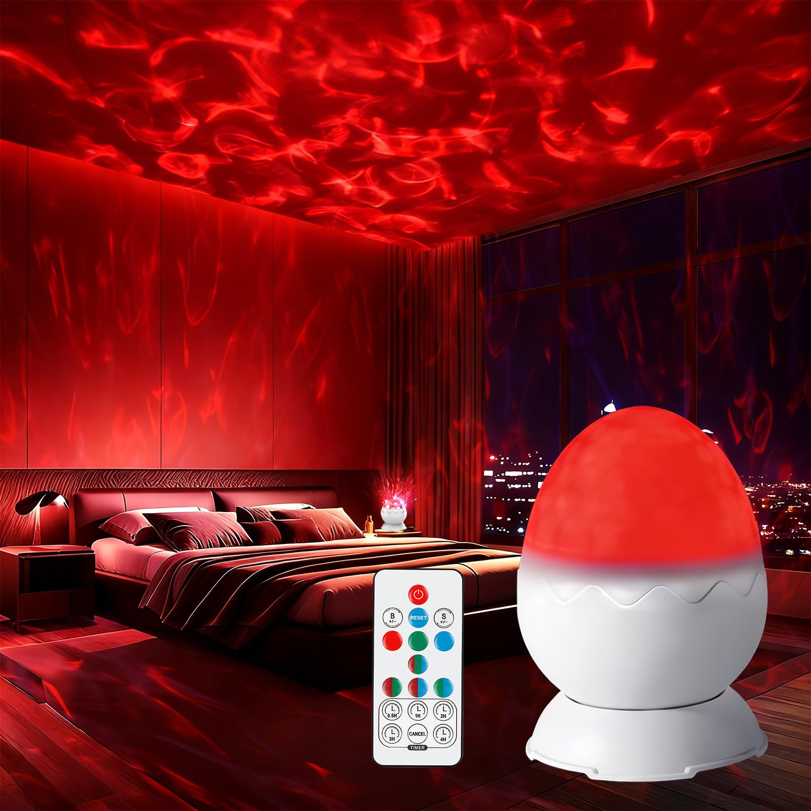 UweSmart Red Light Night Light, 2-in-1 Sleep Aid Red Light for Bedroom