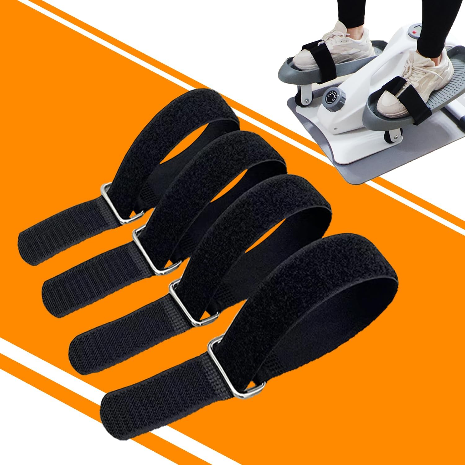 4 PCS Ellipse Leg Exerciser Machine Pedal Straps