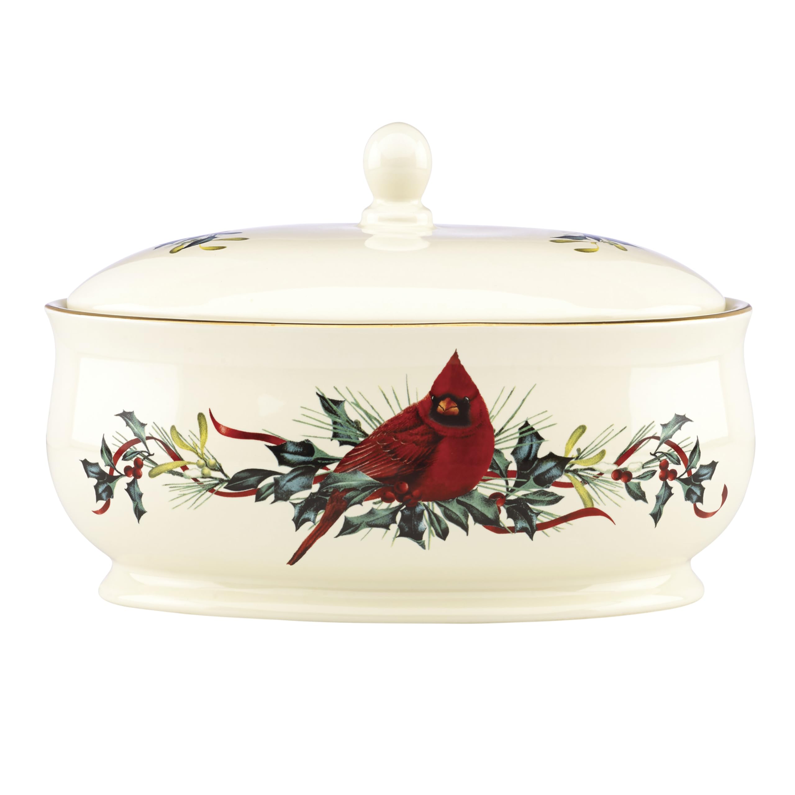 Amazon.com: Lenox 870601 Winter Greetings Covered Dish, Christmas