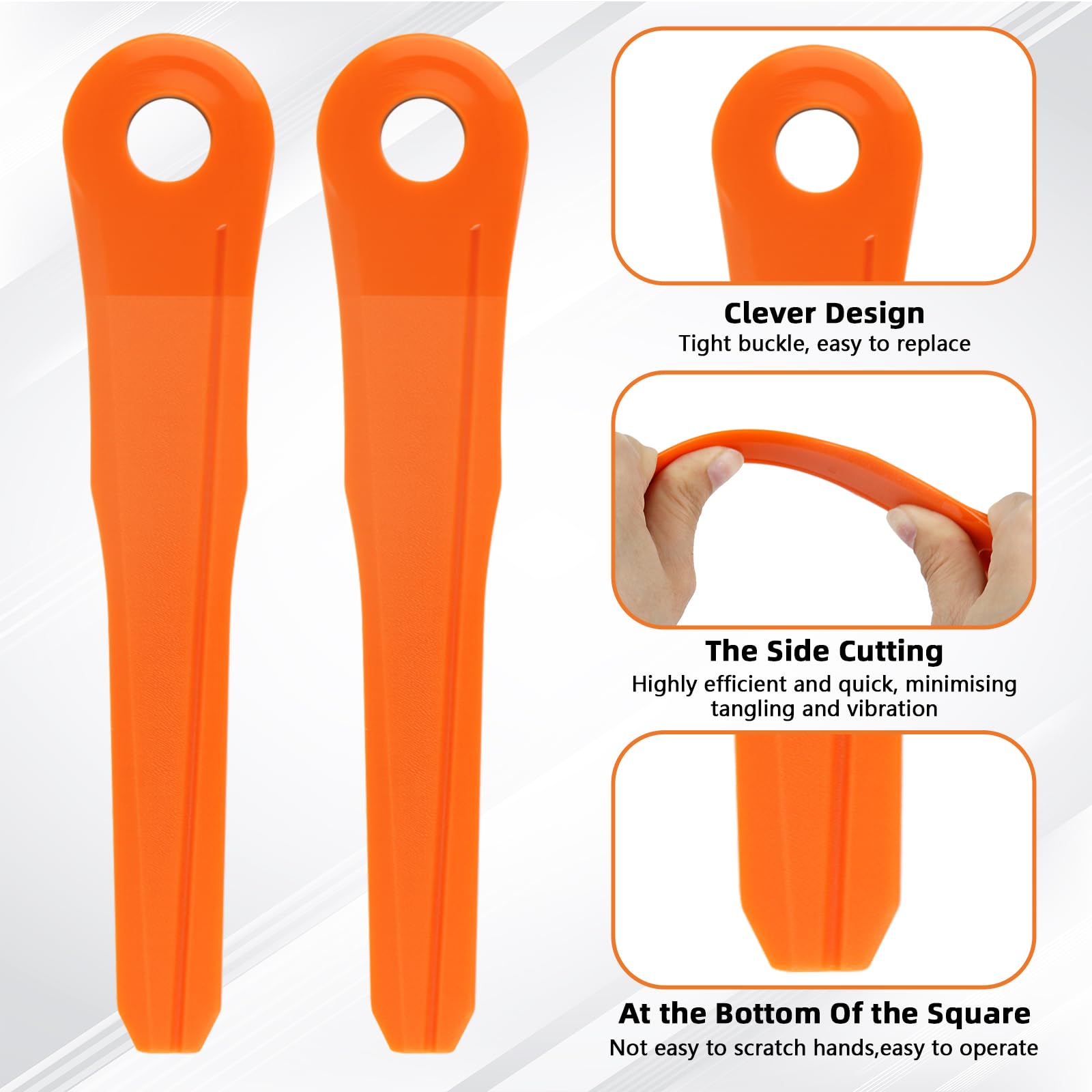 Paquete de 40 cuchillas de plástico 4002 007 1000 para Stihl PolyCut 6-2, 6-3, 7-3, 28-2, 48-2, 27-3, 47-3, cuchillas de repuesto para cabezal Stihl PolyCut