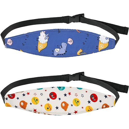 Miniatura 1 de 2 piezas de correa de soporte para la cabeza del asiento de coche para bebé, reposacabezas para dormir, reposacabezas para cuello, diadema para