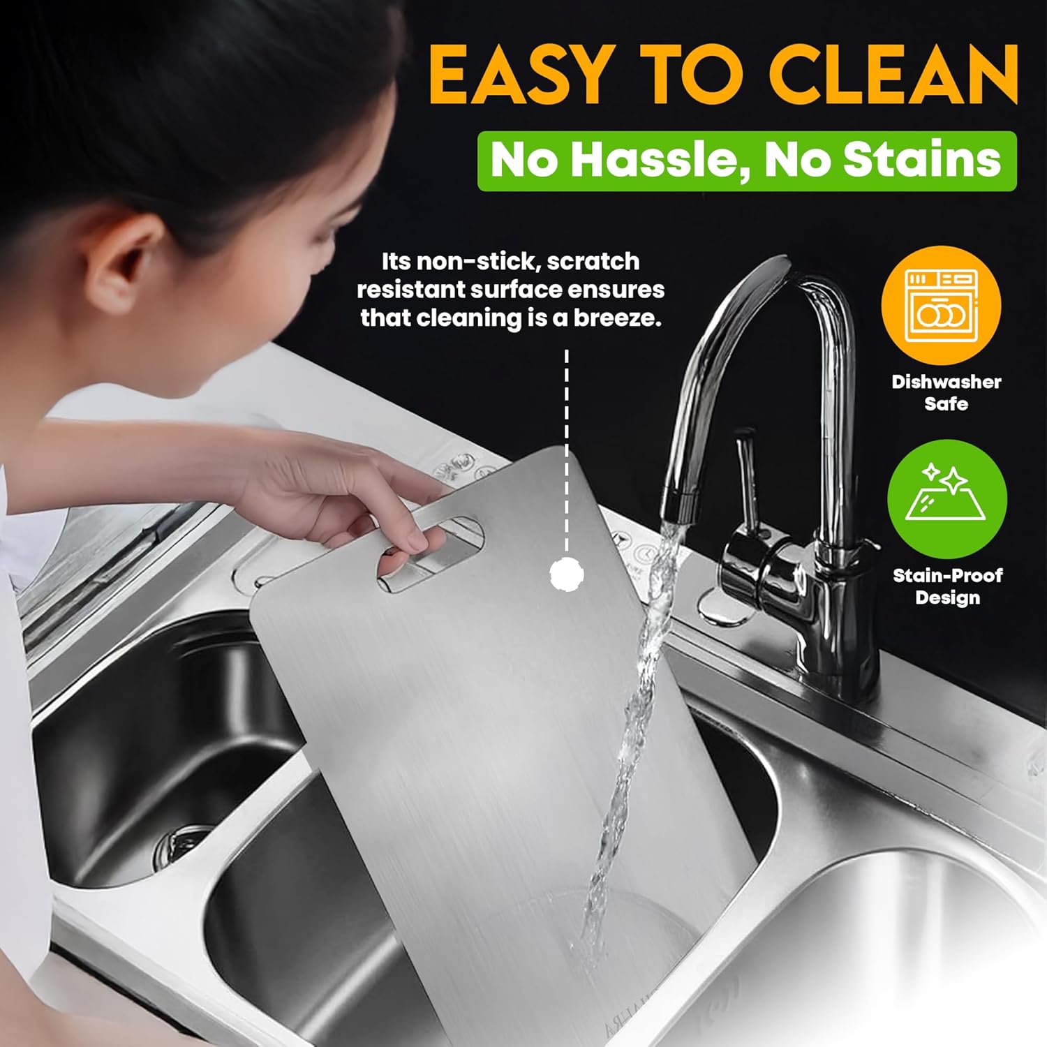 Titanium Cutting Boards for Kitchen Ultra Durable 2mm Thick Non Stick Scratch Resistant Easy to Clean Dishwasher Safe Premium Quality Yamato Titanium Cutting Board (Small)