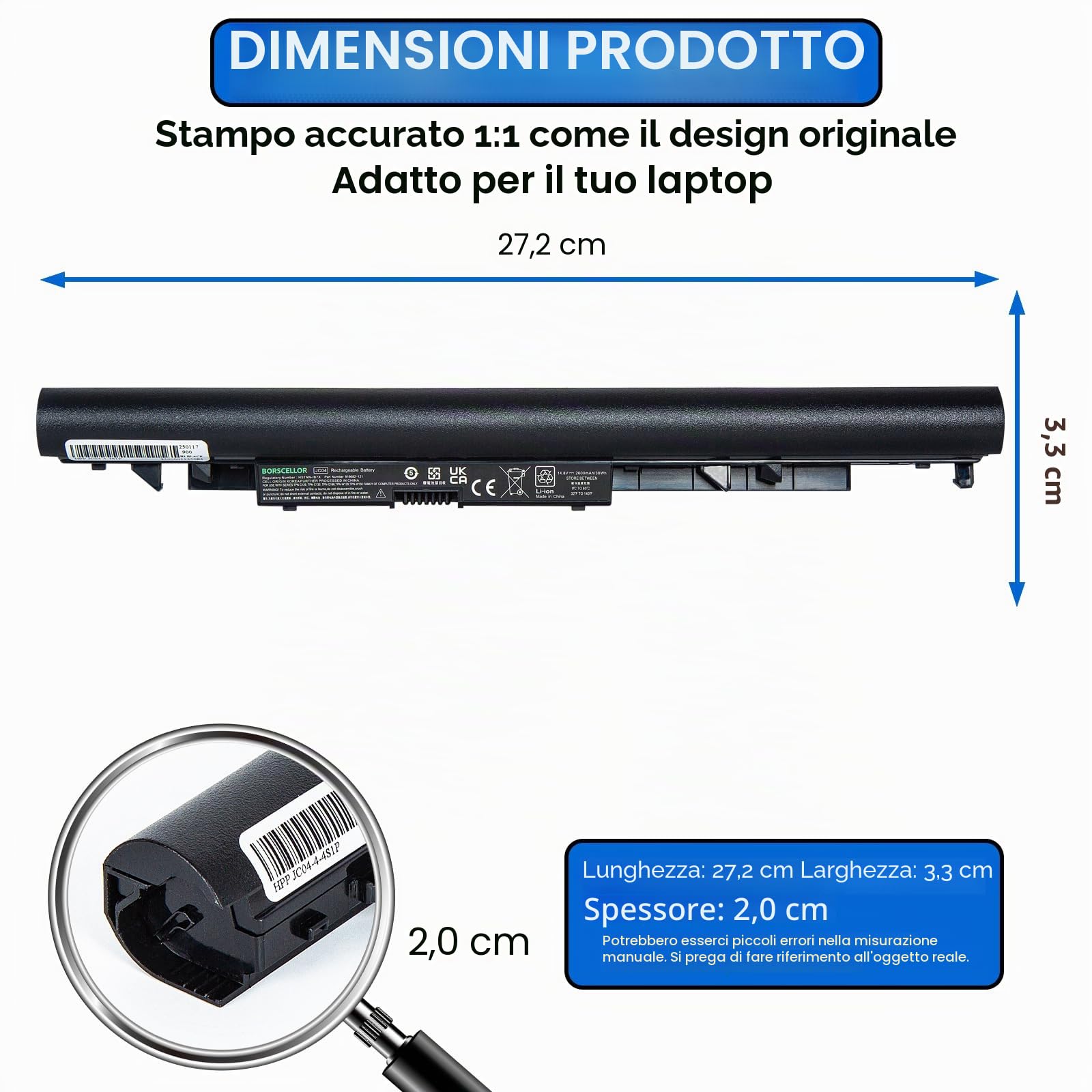 JC04 919701-850 919700-850 Batteria di Ricambio JC03 per HP Pavilion Laptop 250 G6 919682-831 919681-221 919682-121 919682-421 per HP 15-BS015DX 15-BS000 15-BS070WM