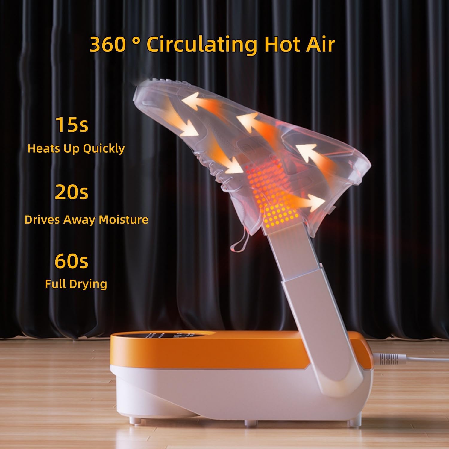 Aottop 160W Shoe Dryer for Boots & Shoes, 4 Drying Modes, 100-400 Minutes Timer, 55℃/131°F Constant Heat, Fast Drying & Deodorizing for Shoes, Socks, Boots - Ideal for Home, Office, Travel