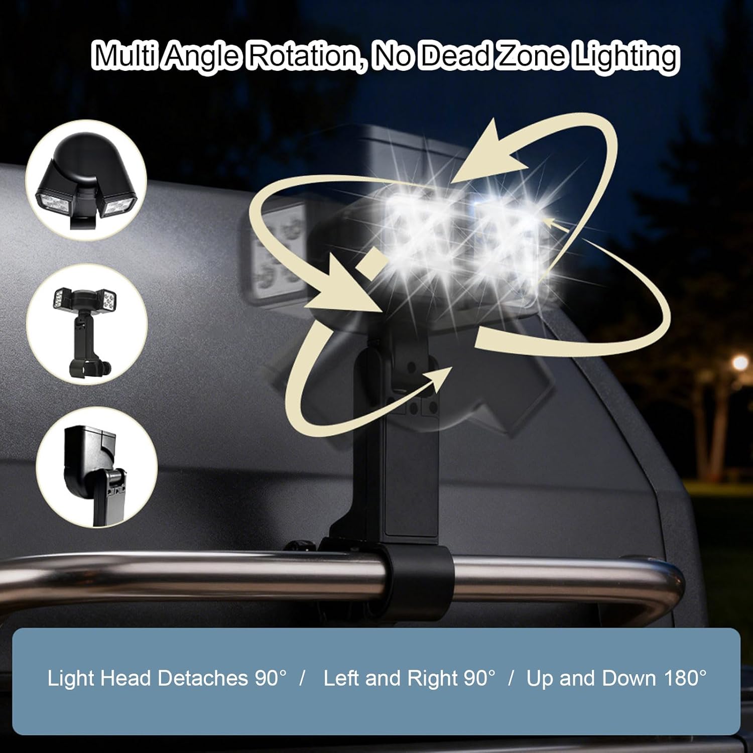 Yosoo Health Gear BBQ Grilling Light LED Barbecue Spotlight 360 Rotatable Bendable Head 10 F5 LED Beads 100LM Bright Light with Heat Resistance ABS PPS for Outdoor Camping Fishing Picnics