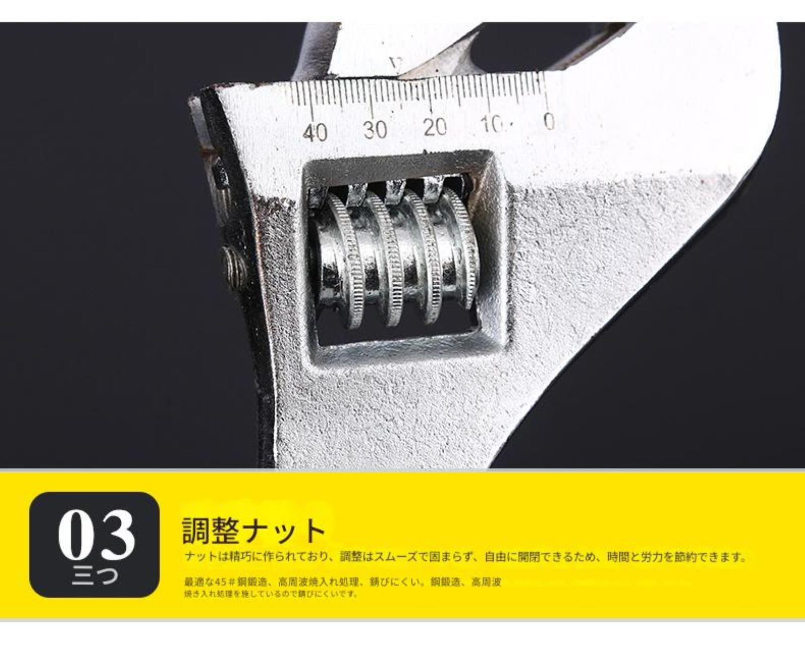 Amazon | モンキー レンチ スパナ ビッグ サイズ 特大 大型 プロ用 